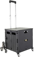 dbest Products Quik Cart Stair Climber Collapsible Rolling Crate - Black by dbestproductsInc