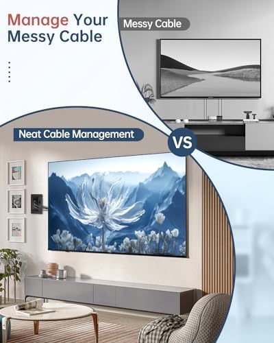 ELECPOW in Wall Cable Management Kit, Hide TV Power Cables & Low Voltage Wires Behind The Wall, Recessed Outlet for Wall Mounting TV-Black - Image 6