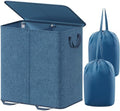 Lifewit Double Laundry Hamper with Lid, Removable Laundry Bags, Blue by Lifewit