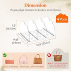 Lifewit Purse Organizer for Closet, Adjustable Clear Handbag Shelf Dividers - Image 4