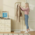 Coat Rack, L-Shaped Freestanding Metal Clothes Stand with Sintered Stone Base, Stable & Sturdy Storage for Coats, Hats, Bags, and Scarves, Ideal for Entryway, Office, and Bedroom, 15.7" x 9.8" x 67" - Image 2