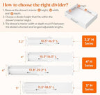 Lifewit 9 Pack 4" High Drawer Dividers, Adjustable Drawer Organizer Clothes - Image 3
