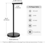 KES Bathroom Toilet Paper Holder Stand Modern Tissue Roll Holder SUS304 Stainless Steel Rustproof Freestanding 20.2" H, Matte Black BPH283S1-BK - Image 5