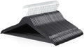 Amazon Basics Wood Suit Clothes Hangers for Closet Organizer, Black, 30-Pack by AmazonBasics