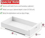 HBL' 1 Pack | 21" Deep Pull Out Cabinet Organizer Adhesive, 10-Inch Wide Sturdy Carbon Steel Roll-Out Drawers, Designed for Frameless Cabinets, Slide-Out Shelves for Pantry. - Image 2