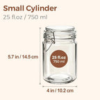 ComSaf 25 oz Glass Jars with Airtight Lids 6 Pack Pantry Coffee Canisters - Image 2
