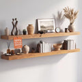 Homeforia 48 Inch Floating Shelves, High-End Solid Pine Wood, Set of 3 by Homeforia