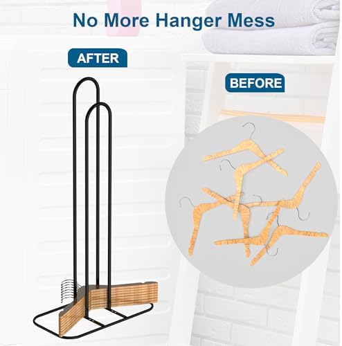 EASTTOWEST Hanger Stacker Organizer, 33 inch Height Stand, Clothes Hanger Storage Rack, Laundry Room, Black - Image 6