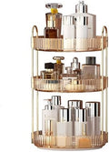 YCIA&DONE 360 Rotating Makeup Organizer and Storage for Vanity Countertop 3 Tiers, High Capacity Cosmetic Skincare Perfume Organizers for Dresser Bathroom Lazy Susan (Amber Gold) by YCIADONE