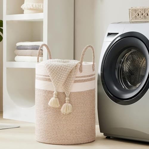 YOUDENOVA Woven Laundry Hamper Basket, 100L Tall Laundry Basket - Image 5