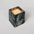 Natural Marble Stone Square Storage Container Empty Vessel Holder Cup for Candle/Pens/Sundries items (Dark Flower Green) - Image 5