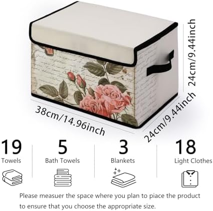 Stackable Storage Bins with Lids,Closet Organizers Fabric Box for Home and Office,Blanket Clothes Organizers,Under Bed Storage Containers 3 Pack - Image 2