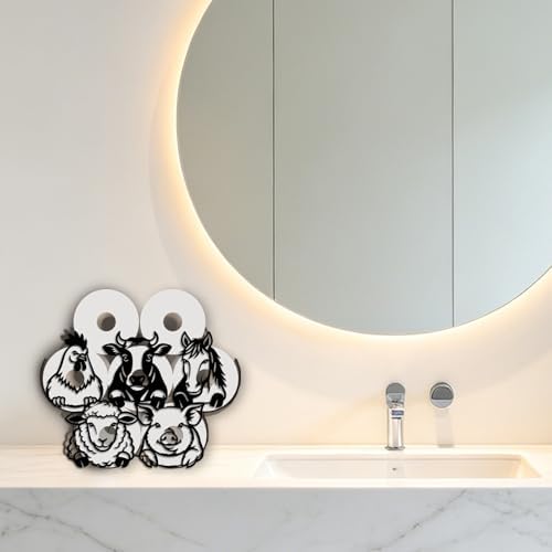 Farm Animal Toilet Paper Holder Wall Mount/Stand for Extra 8 Rolls - Image 6