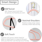 MIZGI Premium Velvet Hangers (Pack of 50) Heavyduty - Non Slip - Velvet Suit Hangers Blush Pink - Gold Hooks,Space Saving Clothes Hangers Felt Organizer - Image 3
