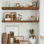 QEEIG Long Floating Shelves for Wall (Brown, Set of 2, 31.5") - Image 2