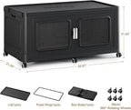 BROVIEW 220 Qt Extra Large Stackable Storage Bin with Lid, 1 Pack Black - Image 2
