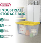 Sterilite Industrial Storage Tote with Lids for Garage, 27 Gallon, 16-Pack - Image 3