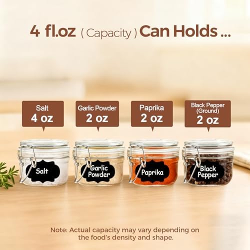 ComSaf Small Mason Glass Jars with Airtight Lids 4 oz 6 Pack Pantry - Image 3