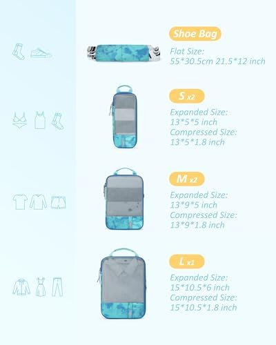 BAGSMART Compression Packing Cubes for Travel Essentials - Image 3