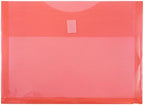 JAM PAPER Plastic Expansion Envelopes with Hook & Loop Closure - Letter Booklet - 9 3/4 x 13 with 1 Inch Expansion - Assorted Colors - 12/Pack - Image 4