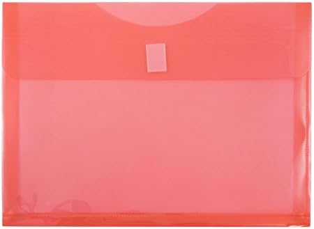 JAM PAPER Plastic Expansion Envelopes with Hook & Loop Closure - Letter Booklet - 9 3/4 x 13 with 1 Inch Expansion - Assorted Colors - 12/Pack - Image 4