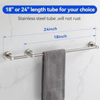 BGL Bathroom Accessories Set 4-Pieces Shiny Brushed Nickel Zinc Alloy Wall Mounted Towel Racks for Bathroom - Image 2