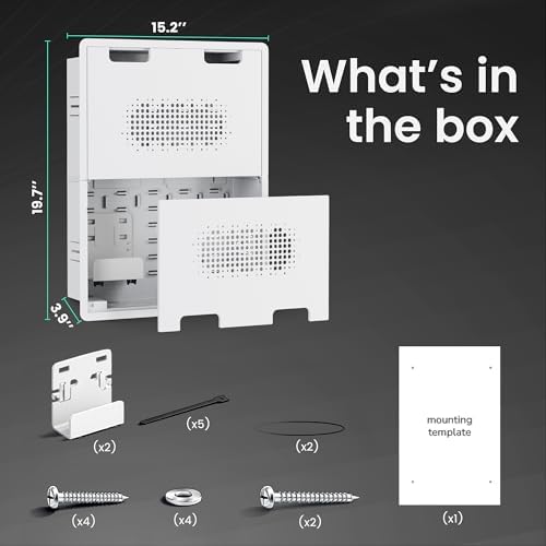 ynVISION.DESIGN 17" Recessed in-Wall Media Box for Clean TV Install, 3 Pack - Image 7