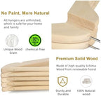 TOPIA HANGER Unfinished Natural Wooden Hangers 30 Pack- 360° Swivel Hook and Smoothly Cut Shoulder Notches-Premium Wood Clothes Hangers for Suit, Coat, Jacket, Pant, Camisole-CT10N30 - Image 2