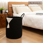 OIAHOMY 80L Nursery Hamper Laundry Basket Laundry Hamper Black - Image 5