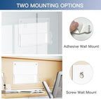 JUESHA 2 Pack Clear Acrylic File Holder Wall Mount Self Adhesive - Image 4