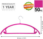 MIZGI Velvet Hangers 50 Pack, Patented Rounded Shoulder Sweater Hangers - Image 2