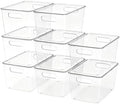 JOYZAN Stackable Plastic Storage Bins with Lids Clear Organizer Bins by MakeYourHomeOrganizedTidy