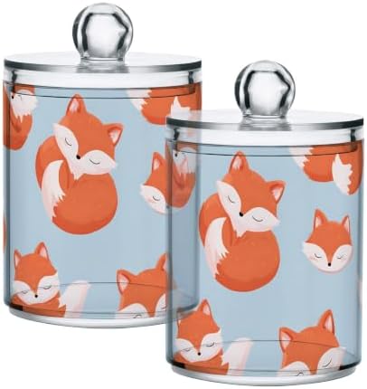 4 Pack adorable foxes Apothecary Jars with Lid by Unknown