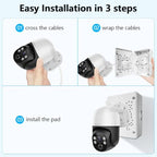 OOSSXX (Universal PTZ Camera Junction Box) Security Camera Bracket Outdoor, Plastic Waterproof Mount Bracket Hide Cable Junction Box, Only Compatible with PTZ Cameras (4 Packs) - Image 4