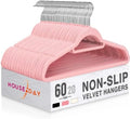 HOUSE DAY Premium Velvet Hangers 60 Pack, Non-Slip Hangers with Tie Bar by HOUSEDAY