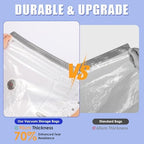 18 Pack Vacuum Storage Bags for Travel with Rechargeable Cordless Pump, Vacuum Seal Bags for clothing with Hand Pump, Portable Space Saver Bags for Clothes, Compression Packing for Luggage,Bedding - Image 6