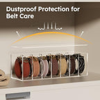 FEMELI Acrylic Belt Organizers for Closet 7-Slots Belt box with Dust Cover - Image 3