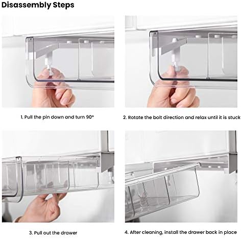 vacane Compact-depth Under Shelf Basket Organizer, Under Shelf Storage Drawer Pull Out, Under Cabinet Basket Hanging Holder for Cupboard Cabinet Pantry Kitchen, Add-on Space Saver - Image 6