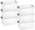 Superio 11 Quart Clear Plastic Storage Boxes with Lids, Stackable Organizer Containers, BPA-Free Storage Bins for Home, Office, School & Dorm, 6 Pack by Superio