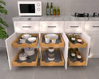 OCG Pull Out Drawers For Cabinets, Slide out Wood Drawer Shelf, Pull Out Shelves for Base Cabinet Organization in Kitchen, Pantry, Bathroom - Image 6