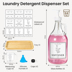 2 Pcs Glass Laundry Detergent Dispensers, 64 oz - Image 3