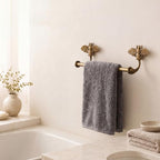 12 in Bee Antique Brass Towel Bar Vintage Gold Bathroom Towel Rack - Image 6