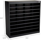 Safco E-Z Stor Literature Organizer, 36 Compartments, Office and Classroom Commercial Grade Steel Mailbox Mail Sorter, Heavy Duty Construction, Black - Image 5