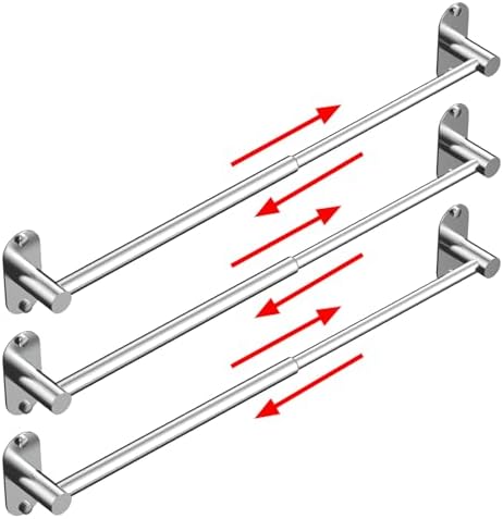 Towel Bar, Adhesive or Drill Wall Mount, Chrome, 3 Pack by MIROAMZ