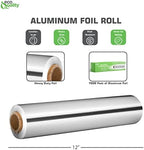 EcoQuality [1 Pack] Food Service Heavy Duty Aluminum Foil Roll (12 in x 1000 ft) with Sturdy Corrugated Cutter Box - Great for Grill Use, Kitchen Wrap, Foil Wrap, Cooking, Cleaning - Image 3