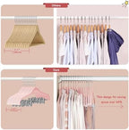 Stormix 18 Pack Velvet Skirt Hanger with Clips Non-Slip 16.5 inches Pink - Image 6