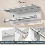 FORIOUS Toilet Paper Holder with Shelf, Commercial Toilet Paper Dispensers - Image 6