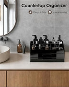 ProCase Cologne Organizer for Men with Drawer, Bathroom Organizer -2 Layer - Image 2