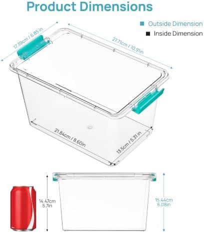 Vtopmart 6 Pack 5 Qt Clear Storage Bins with Lids for Toy & Craft Storage - Image 2