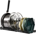 DEWEL 2PCs Expandable Pots and Pans Organizer Under Cabinet (Black) by DEWEL